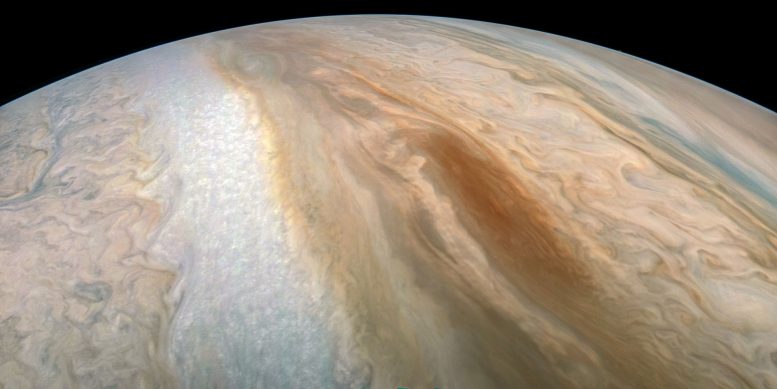 Juno在木星的南赤道中欣赏难以捉摸的“棕色驳船”