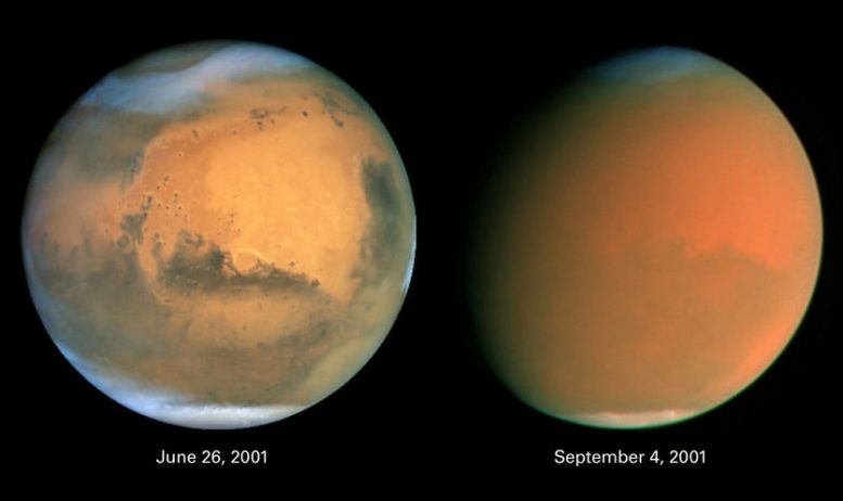 火星尘暴可以再生和维持自己