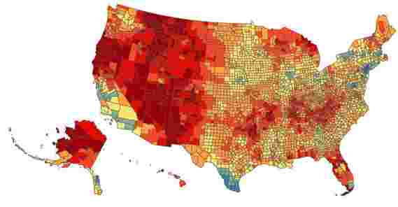 在美国的自杀式速度飙升，特别是在农村地区