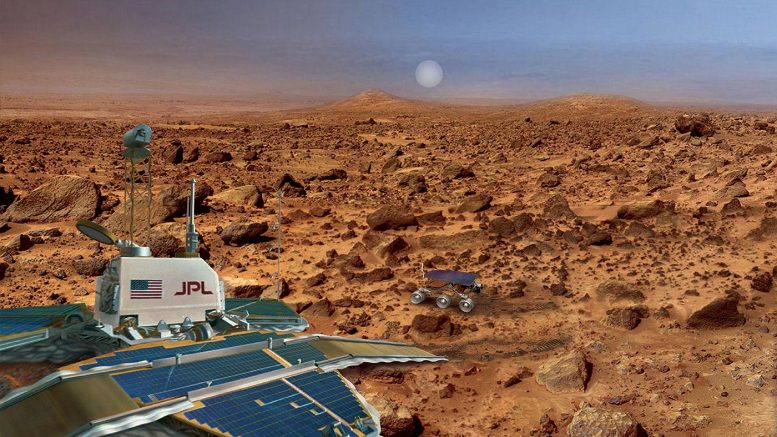 “探路者”探针镜头对火星的大胆任务