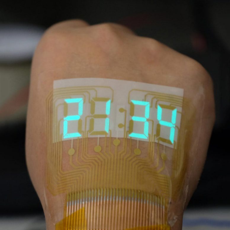 新型可伸缩发光装置可应用于人体皮肤