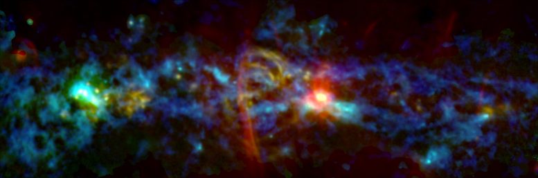 NASA GISMO用银河系揭示了1000万亿英里长的宇宙“糖果棒”