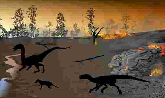 karoo的'防火墙'：恐龙在183 00万年前的“火灾之地”中留下了轨道