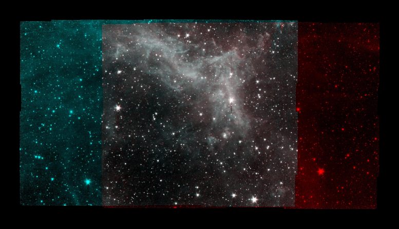 美国国家航空航天局（NASA）的斯皮策太空望远镜（Spitzer Space Telescope）的最终马赛克“星”了加利福尼亚星云