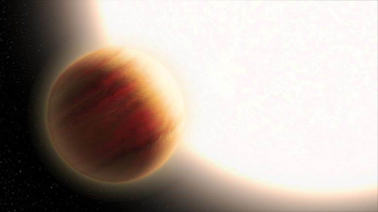 天气预报：超热Exoplanet WASP-79B的散落云，铁雨和黄色天空