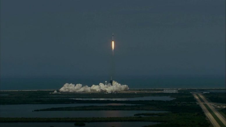 Spacex Demo-2船员龙到达轨道
