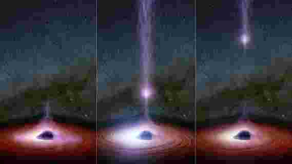天文学家观看一个黑洞的电晕神秘地消失，然后重新出现