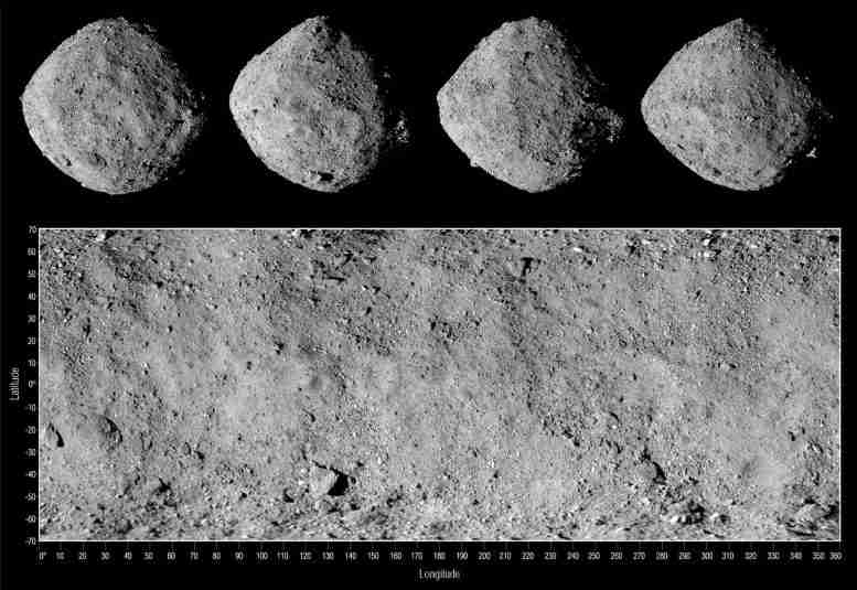 冲击陨石坑对本南的崎岖地面：小行星的伤疤讲述了过去的故事