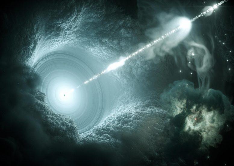 天文学家在Cosmic Dawn发现第一个Bl Lacertae Galaxy：来自罕见的星系家庭的最远的黑洞