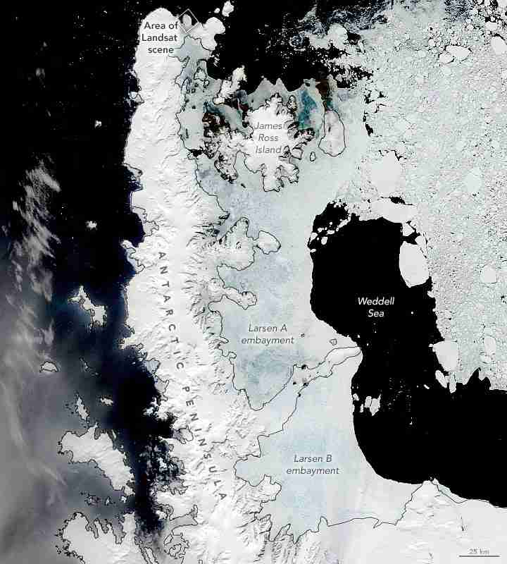 沿着南极半岛检测到广泛的早期融化