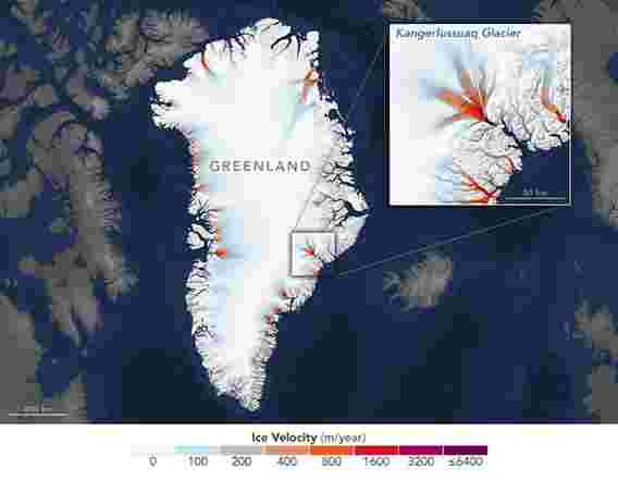格陵兰萎缩的边距：在过去的20年里，至少有200个沿海冰川撤退了