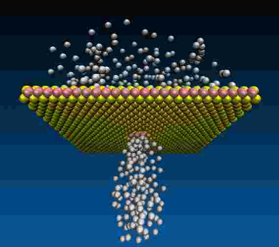 超快速气体流过一个原子薄膜中的最小孔–验证了流体动力学方程式已有百年历史