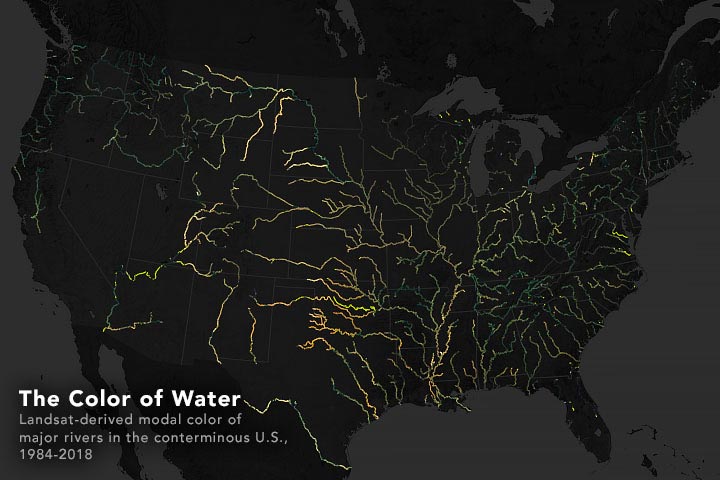 美国各地的河流颜色正在发生变化